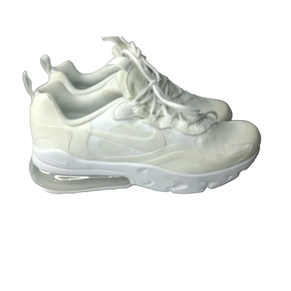 Nike Air Max 270 React Low Triple White BQ0103-100  Kids Shoes Size 6Y